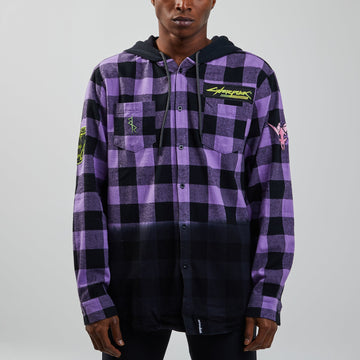 Edgerunners Flannel Hoodie