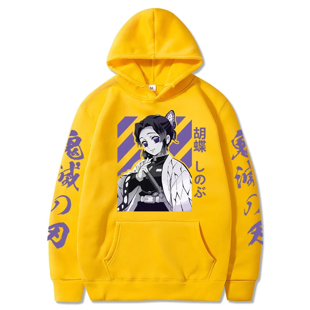 Demon Slayer Shinobu Kocho Hoodie – Long Sleeve Anime Hoodie