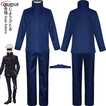 Blue Gojo Satoru Cosplay Costume with Eye Patch | Jujutsu Kaisen Anime | Animeplaza
