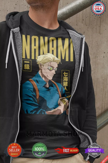 Nanami T-Shirt – Jujutsu Kaisen Anime Graphic Tee | Animeplaza