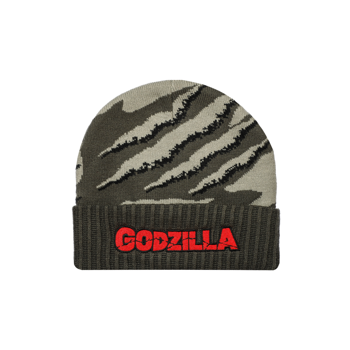 Godzilla Wild Pattern Embroidered Logo Beanie
