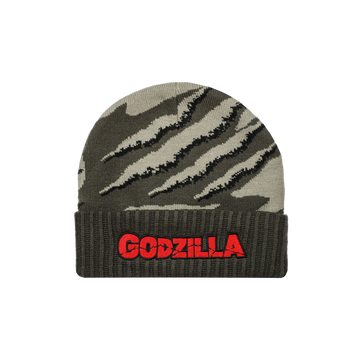 Godzilla Wild Pattern Embroidered Logo Beanie