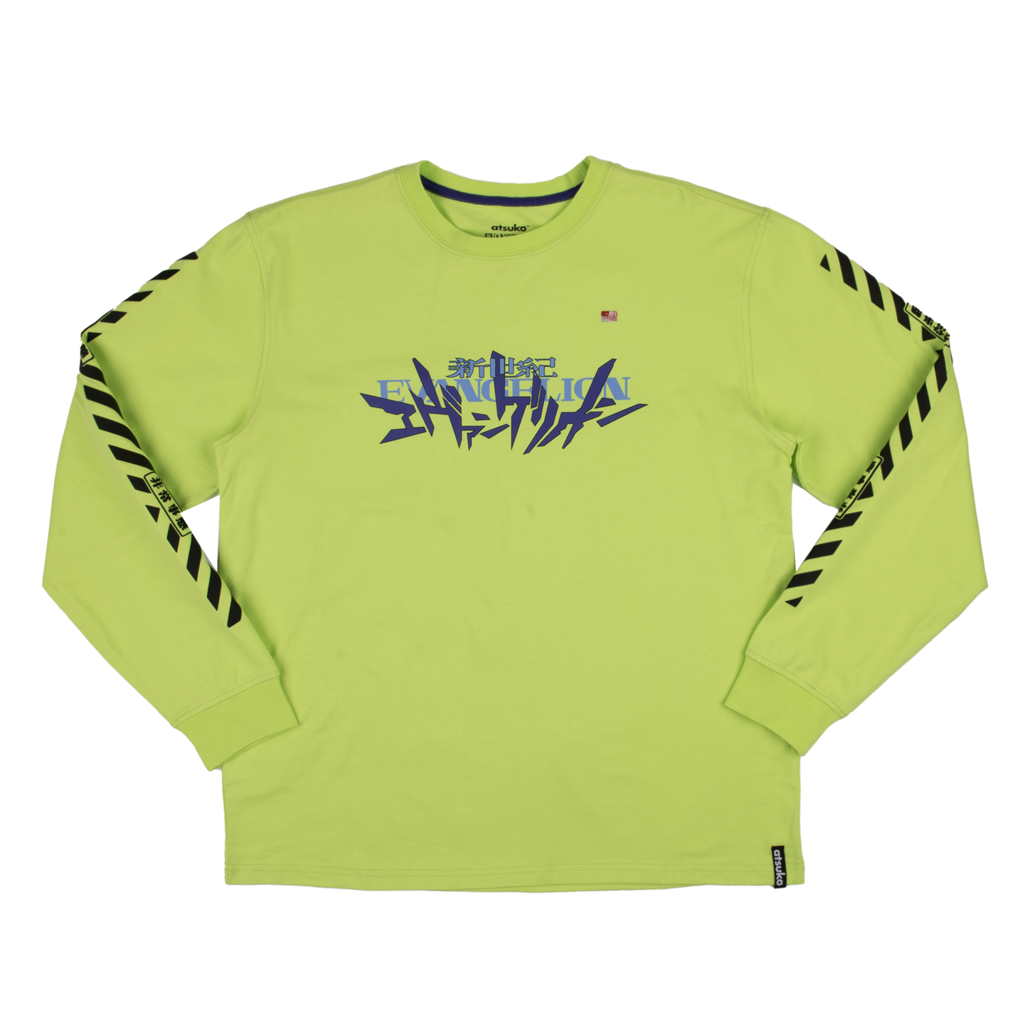 Eva Unit-01 Collage Lime Green Crew Neck Sweatshirt