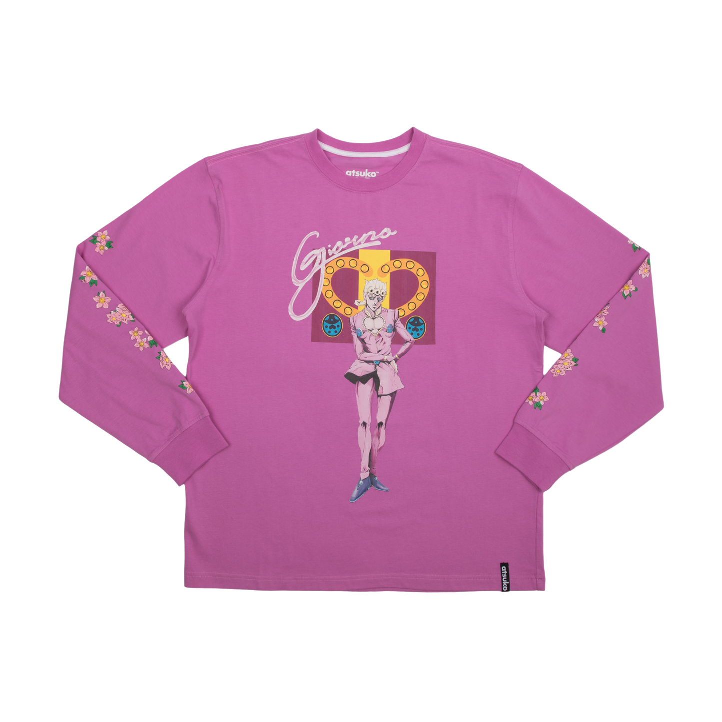 Golden Wind Giorno Floral Pink Long Sleeve