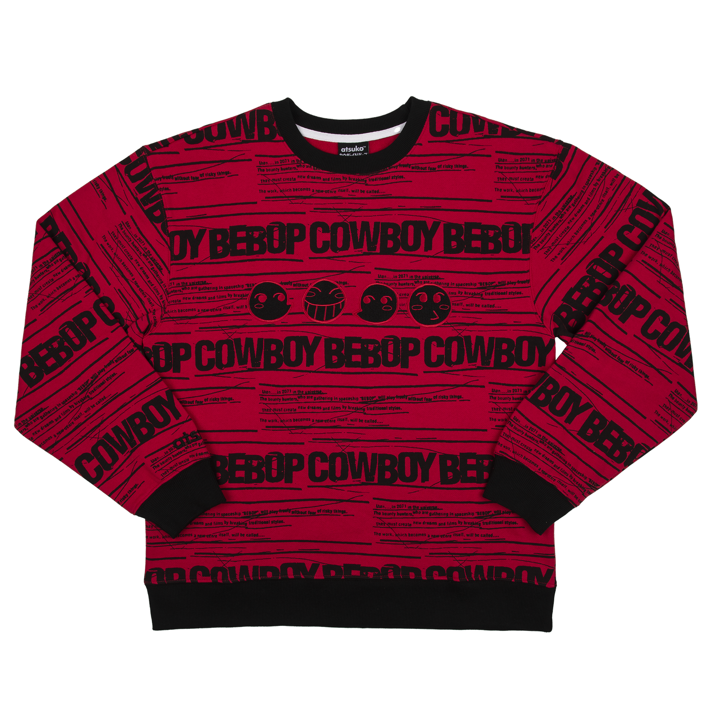 Cowboy Bebop Magenta Crew Neck Sweatshirt