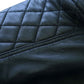 Men Slim Fit Vintage Genuine Sheep Leather Biker Jacket Black