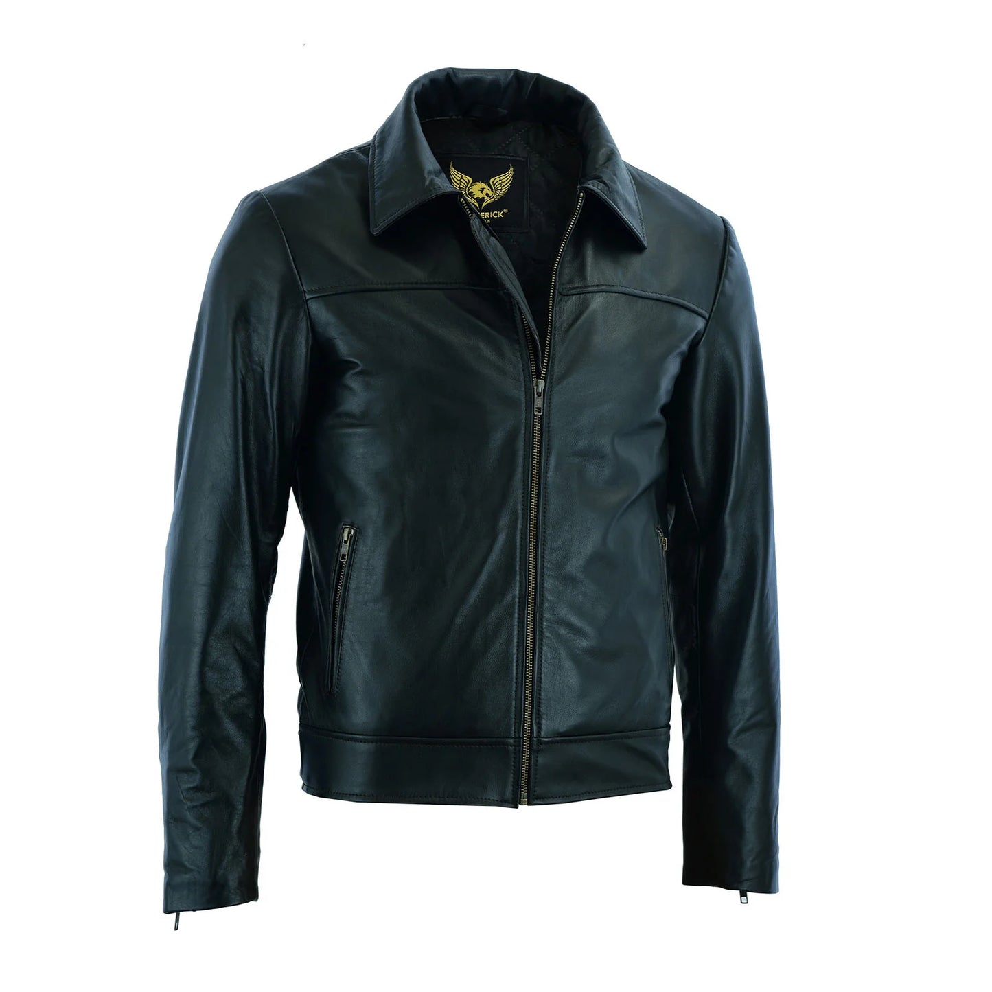 Men’s Premium Lambskin Leather Rider Jacket – Stylish Biker Look