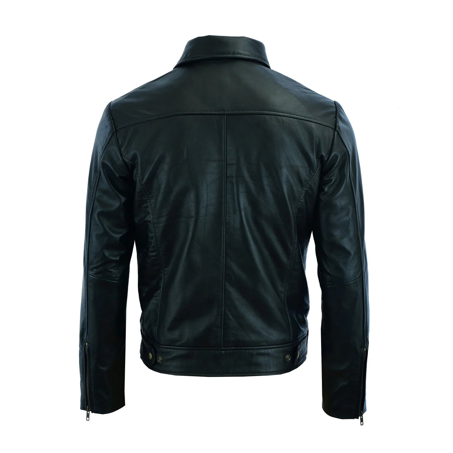 Men’s Premium Lambskin Leather Rider Jacket – Stylish Biker Look
