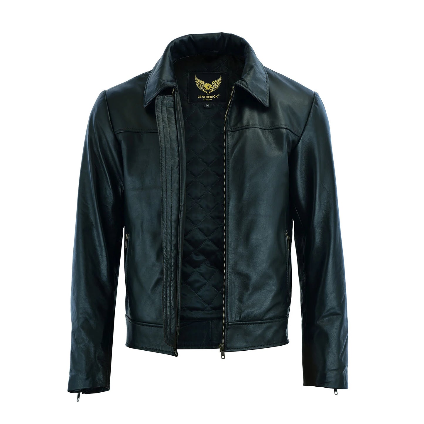 Men’s Premium Lambskin Leather Rider Jacket – Stylish Biker Look