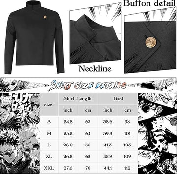 Men’s Satoru Cosplay Outfit – High School Uniform Costume Set