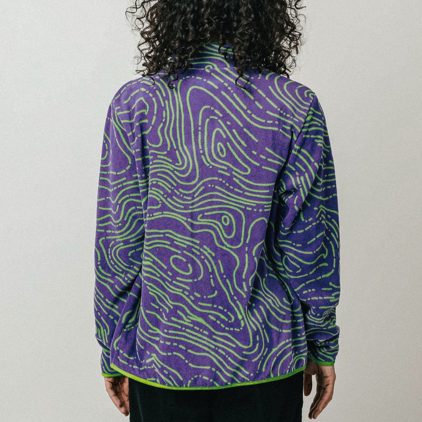 Eva Unit-01 Topography Pattern Purple Polar Fleece