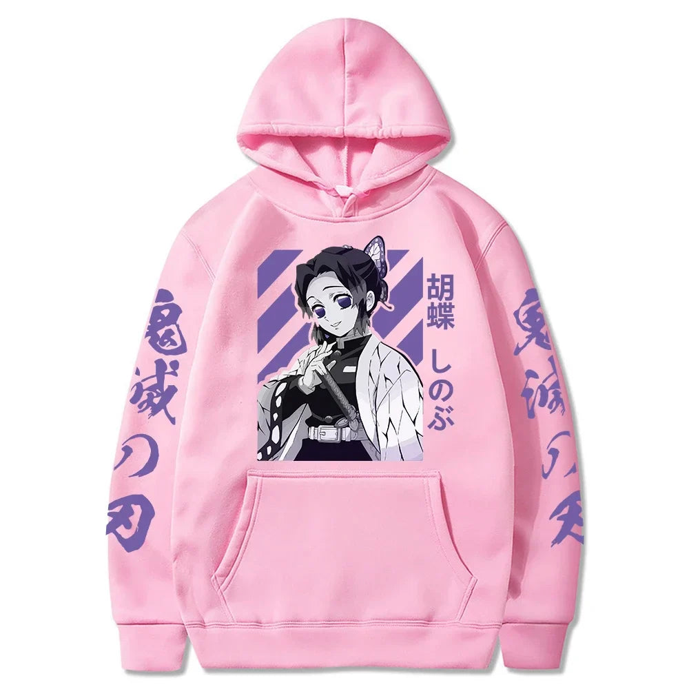 Demon Slayer Shinobu Kocho Hoodie – Long Sleeve Anime Hoodie