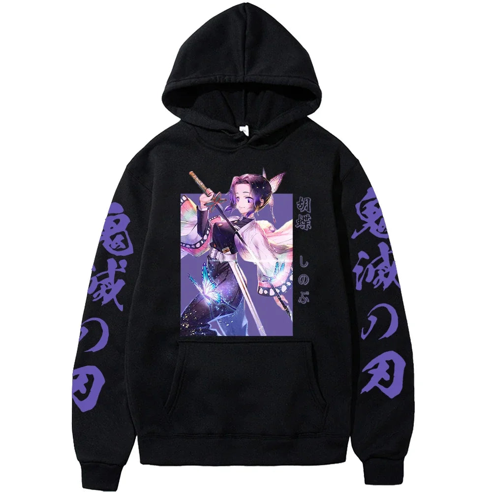 Demon Slayer Shinobu Kocho Hoodie – Long Sleeve Anime Hoodie