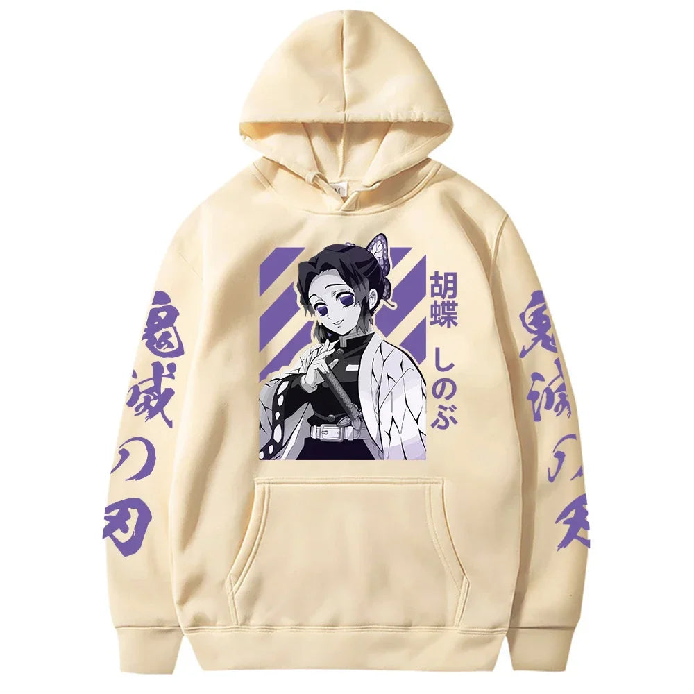 Demon Slayer Shinobu Kocho Hoodie – Long Sleeve Anime Hoodie