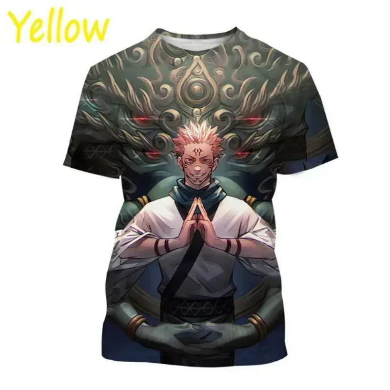 Gojo Satoru, Itadori Yuji & Sukuna 3D Print T-Shirt – Jujutsu Kaisen Anime Streetwear | Animeplaza