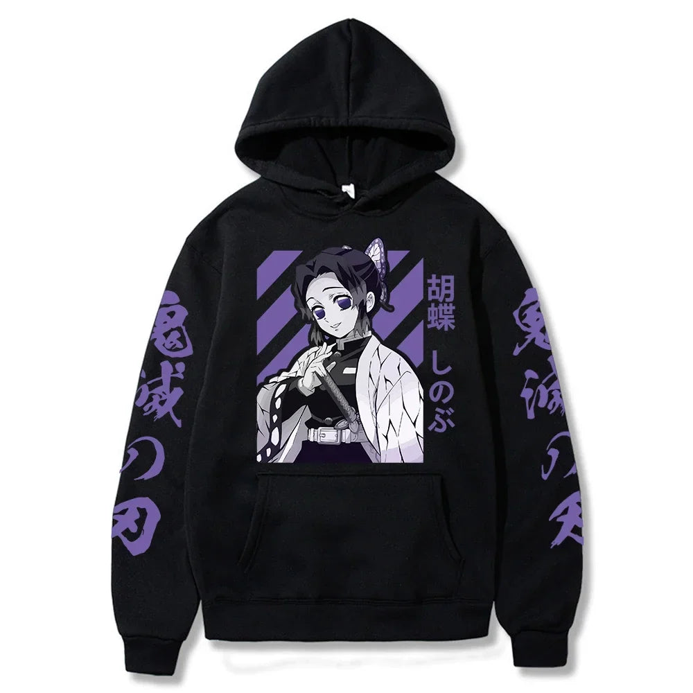 Demon Slayer Shinobu Kocho Hoodie – Long Sleeve Anime Hoodie
