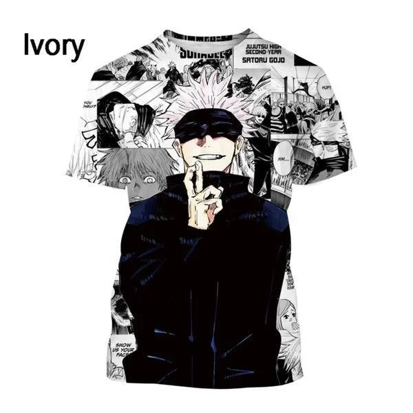 Jujutsu Kaisen 3D Printed T-Shirt – Official Anime Streetwear | Animeplaza