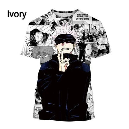 Jujutsu Kaisen 3D Printed T-Shirt – Official Anime Streetwear | Animeplaza