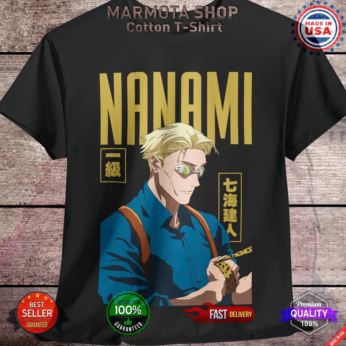 Nanami T-Shirt – Jujutsu Kaisen Anime Graphic Tee | Animeplaza