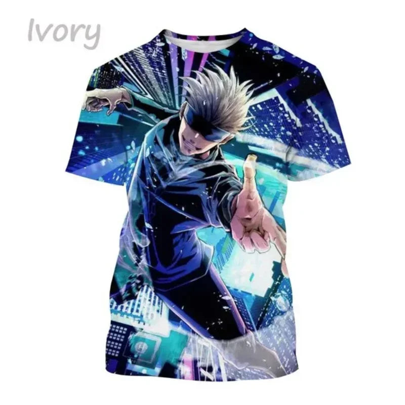 Gojo Satoru, Itadori Yuji & Sukuna 3D Print T-Shirt – Jujutsu Kaisen Anime Streetwear | Animeplaza