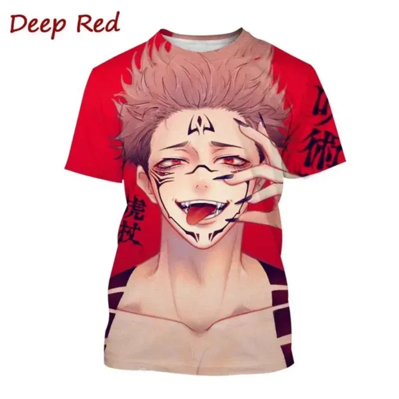 Gojo Satoru, Itadori Yuji & Sukuna 3D Print T-Shirt – Jujutsu Kaisen Anime Streetwear | Animeplaza