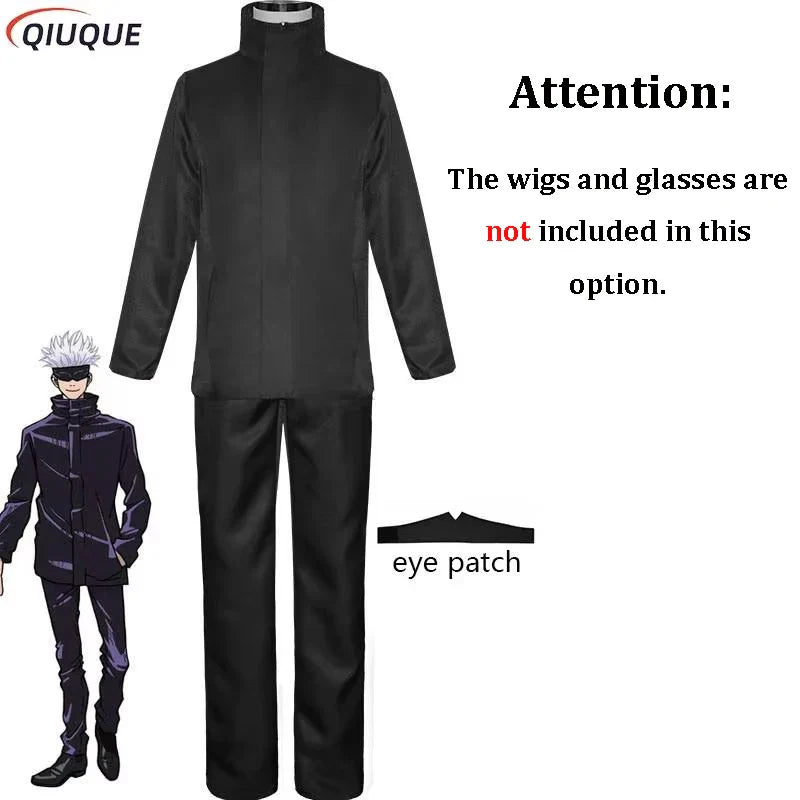 Blue Gojo Satoru Cosplay Costume with Eye Patch | Jujutsu Kaisen Anime | Animeplaza