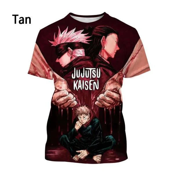 Jujutsu Kaisen 3D Printed T-Shirt – Official Anime Streetwear | Animeplaza