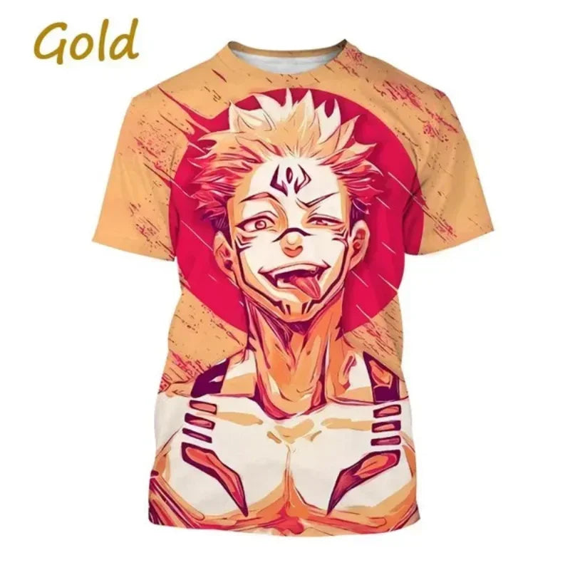 Gojo Satoru, Itadori Yuji & Sukuna 3D Print T-Shirt – Jujutsu Kaisen Anime Streetwear | Animeplaza