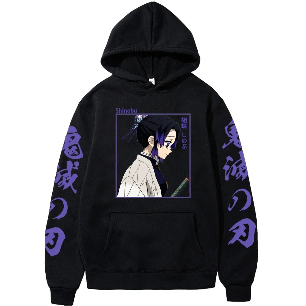 Demon Slayer Shinobu Kocho Hoodie – Long Sleeve Anime Hoodie