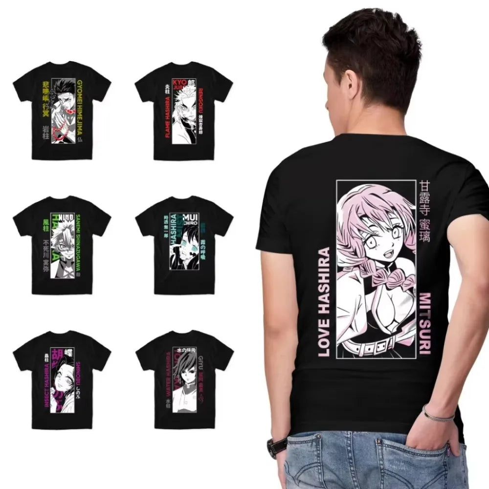 Demon Slayer Hashiras T-Shirt – Anime Graphic Tee for Men, Women & Kids