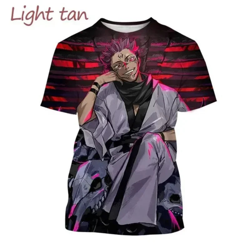 Gojo Satoru, Itadori Yuji & Sukuna 3D Print T-Shirt – Jujutsu Kaisen Anime Streetwear | Animeplaza
