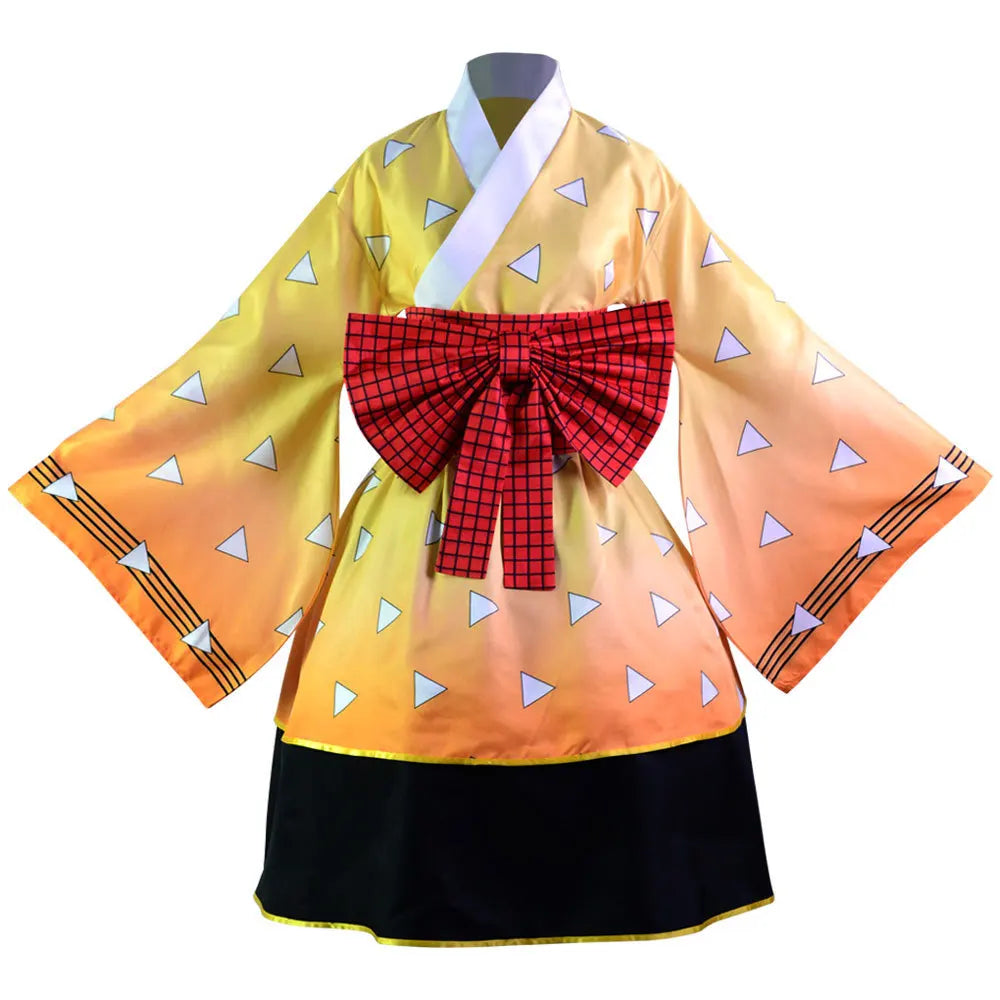 Inosuke, Tanjiro, Zenitsu, Nezuko & Shinobu Cosplay Costume – Lolita Maid Dress | Animeplaza