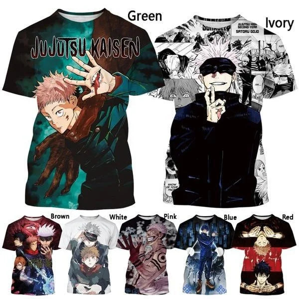 Jujutsu Kaisen 3D Printed T-Shirt – Official Anime Streetwear | Animeplaza