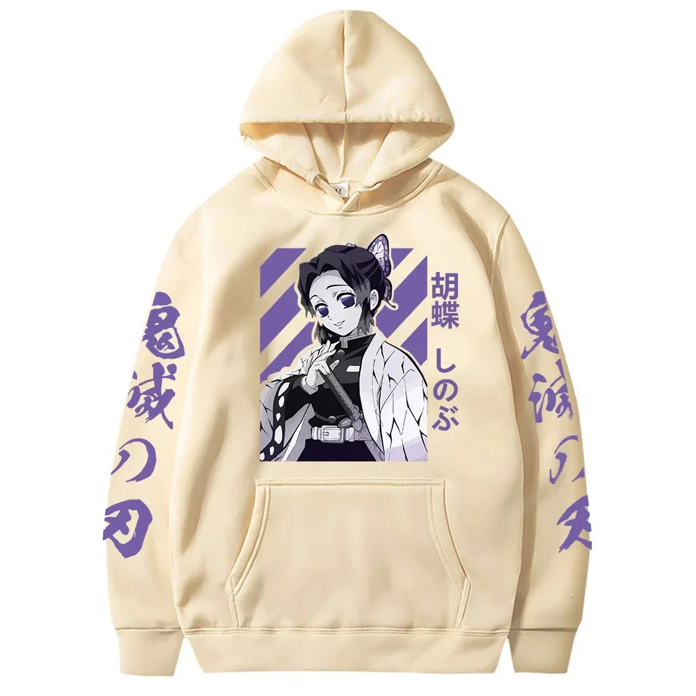 Demon Slayer Shinobu Kocho Hoodie – Long Sleeve Anime Hoodie
