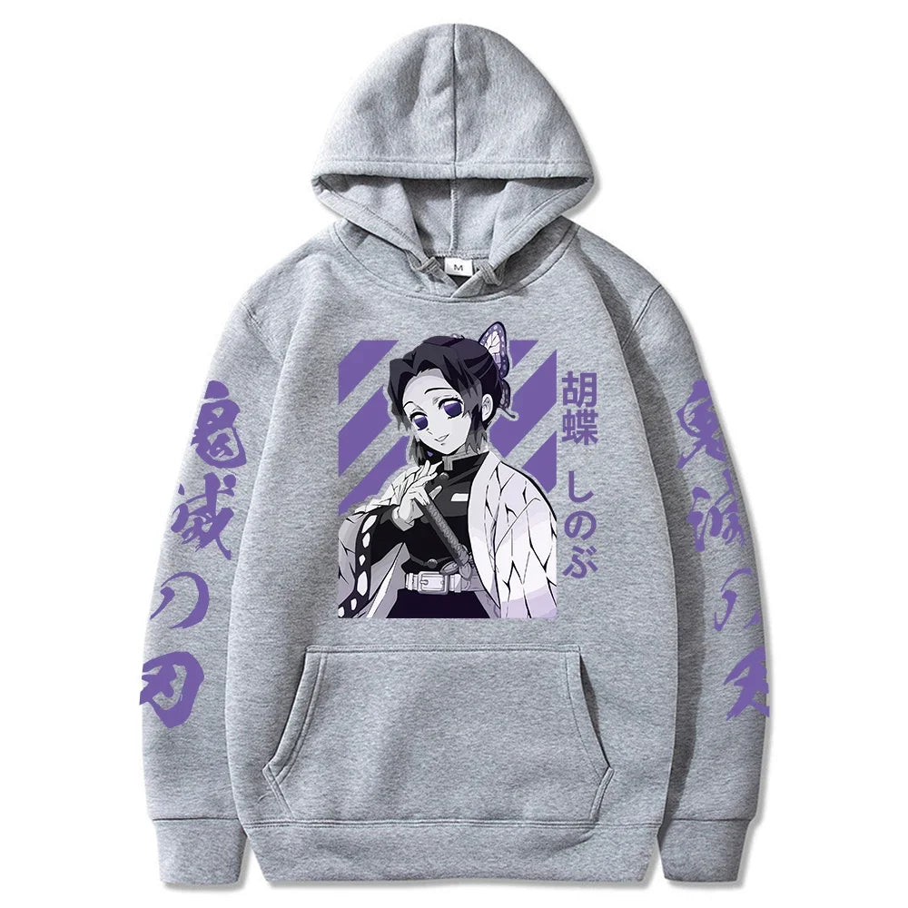 Demon Slayer Shinobu Kocho Hoodie – Long Sleeve Anime Hoodie