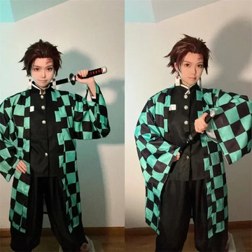 Kamado Tanjiro Cosplay Costume – Demon Slayer Anime Cosplay | Animeplaza