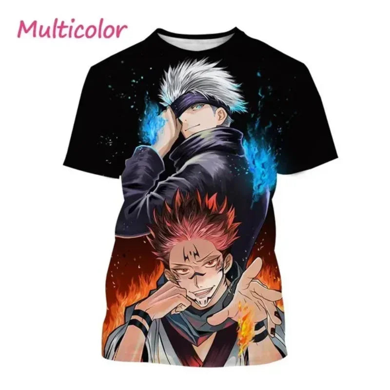 Gojo Satoru, Itadori Yuji & Sukuna 3D Print T-Shirt – Jujutsu Kaisen Anime Streetwear | Animeplaza