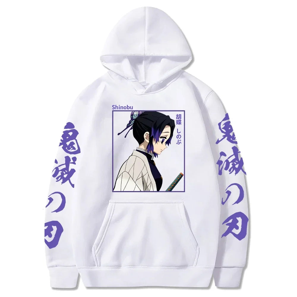 Demon Slayer Shinobu Kocho Hoodie – Long Sleeve Anime Hoodie