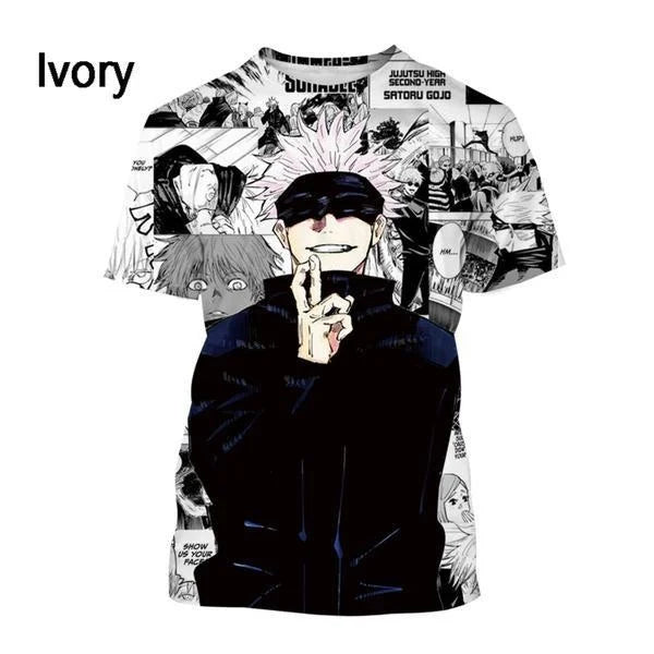 Jujutsu Kaisen 3D Printed T-Shirt – Official Anime Streetwear | Animeplaza