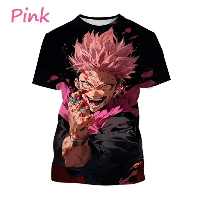 Gojo Satoru, Itadori Yuji & Sukuna 3D Print T-Shirt – Jujutsu Kaisen Anime Streetwear | Animeplaza