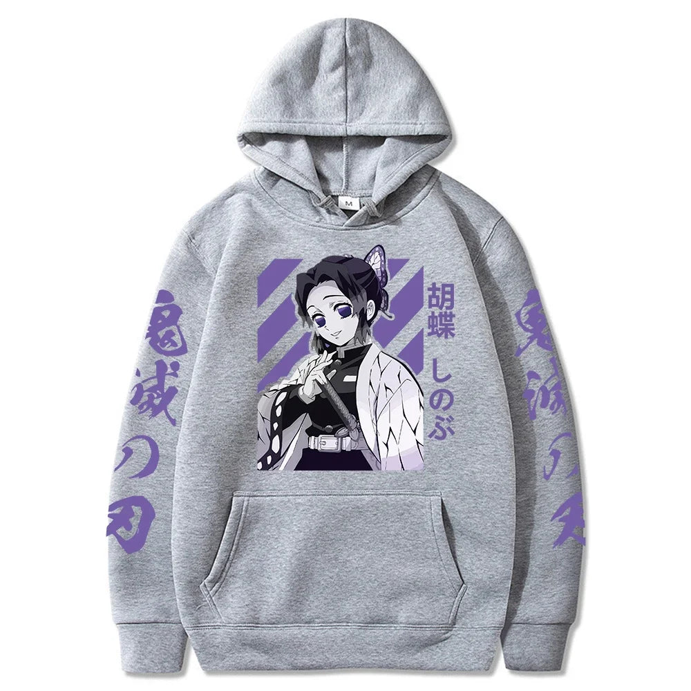 Demon Slayer Shinobu Kocho Hoodie – Long Sleeve Anime Hoodie