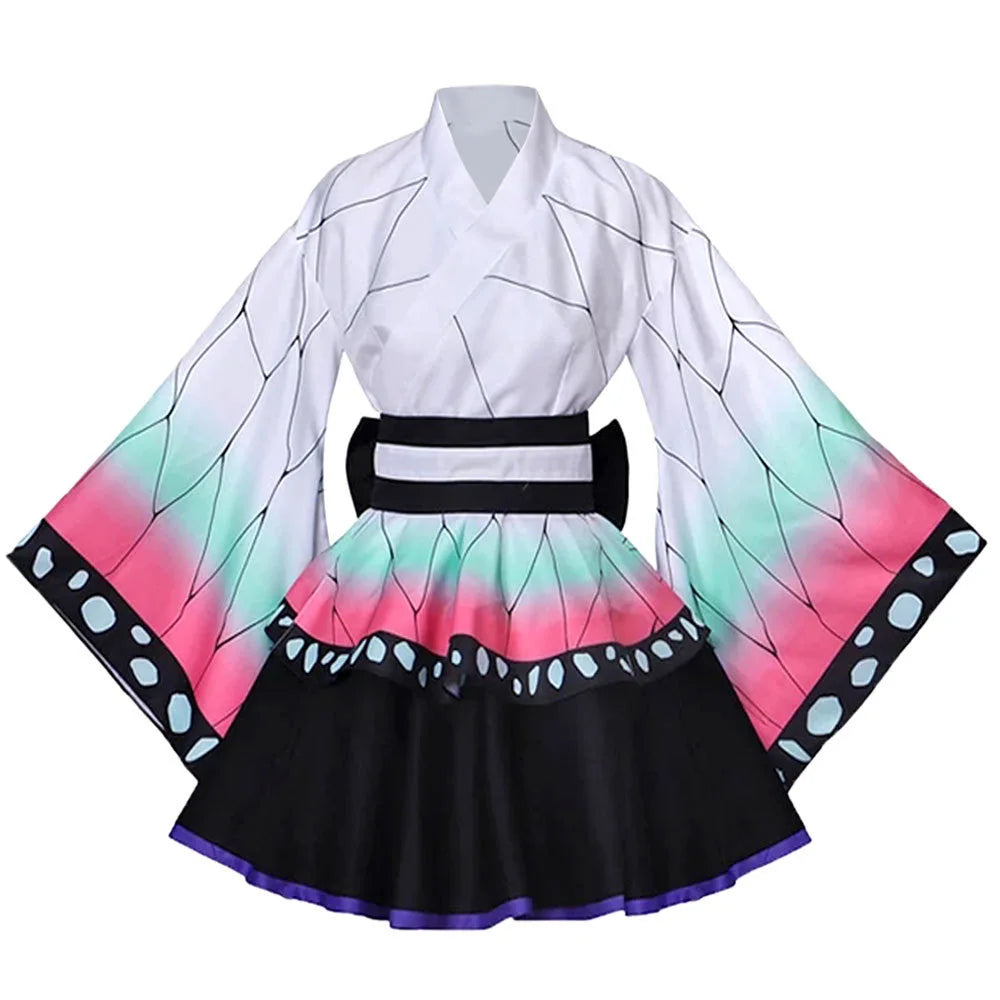 Inosuke, Tanjiro, Zenitsu, Nezuko & Shinobu Cosplay Costume – Lolita Maid Dress | Animeplaza