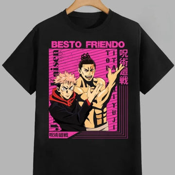 Itadori Yuji & Todo 'Besto Friendo' Shirt – Jujutsu Kaisen Anime T-Shirt | Animeplaza