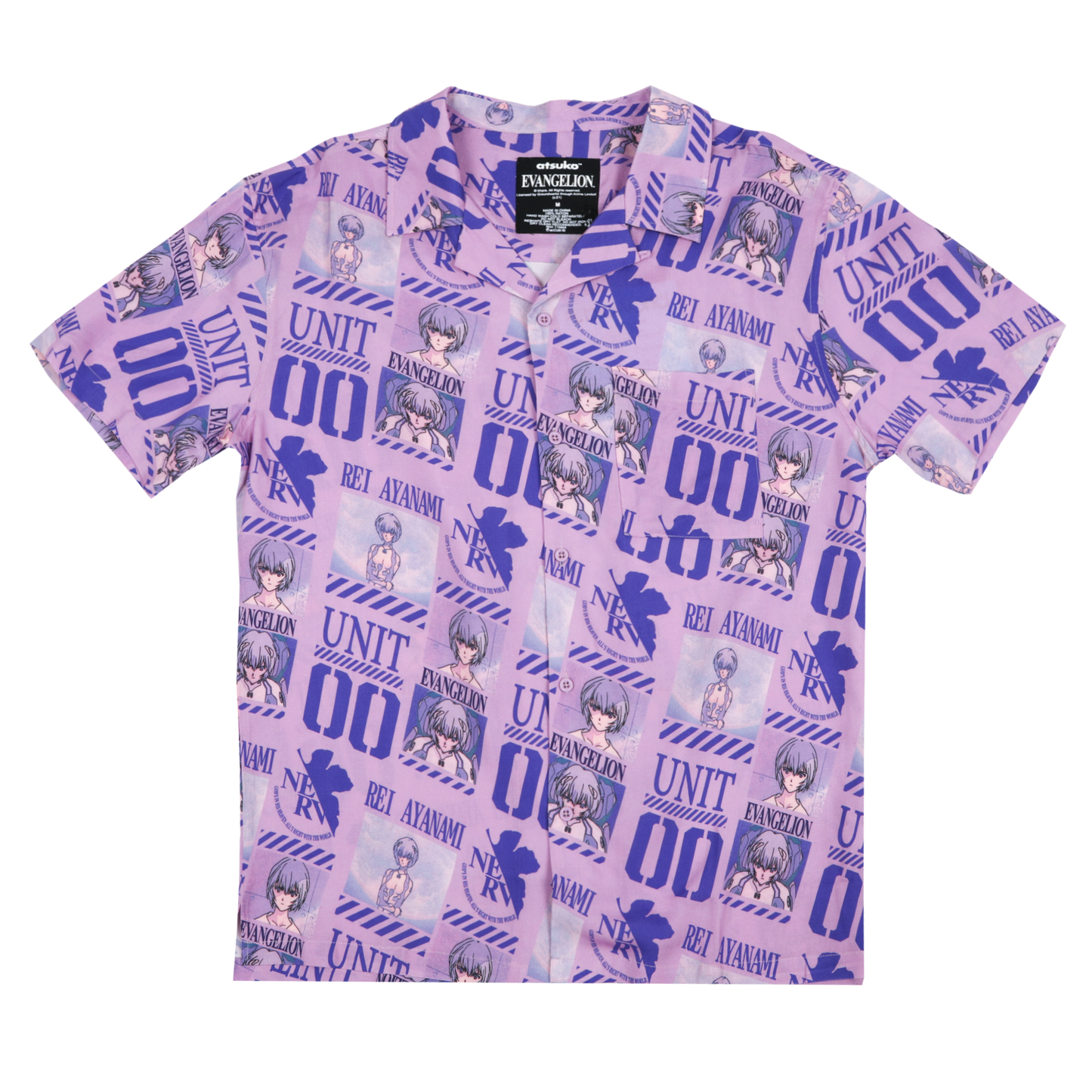 Eva Unit-00 Purple Button-Down Shirt