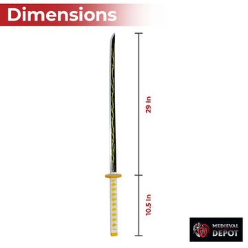 Zenitsu Demon Slayer Foam Katana Sword with Scabbard | Anime Merchandise l Animeplaza