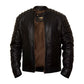 Men Black Designer Premium Sheep Slim Fit Biker Leather Jacket