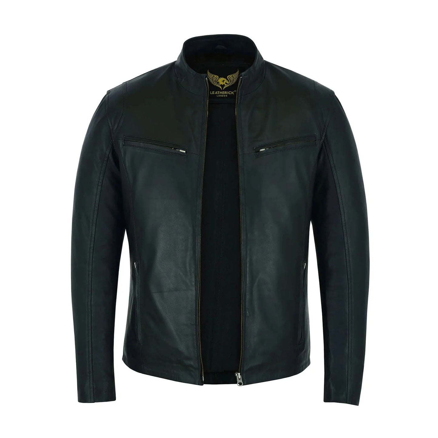 Men’s Real Leather Biker Café Racer Jacket